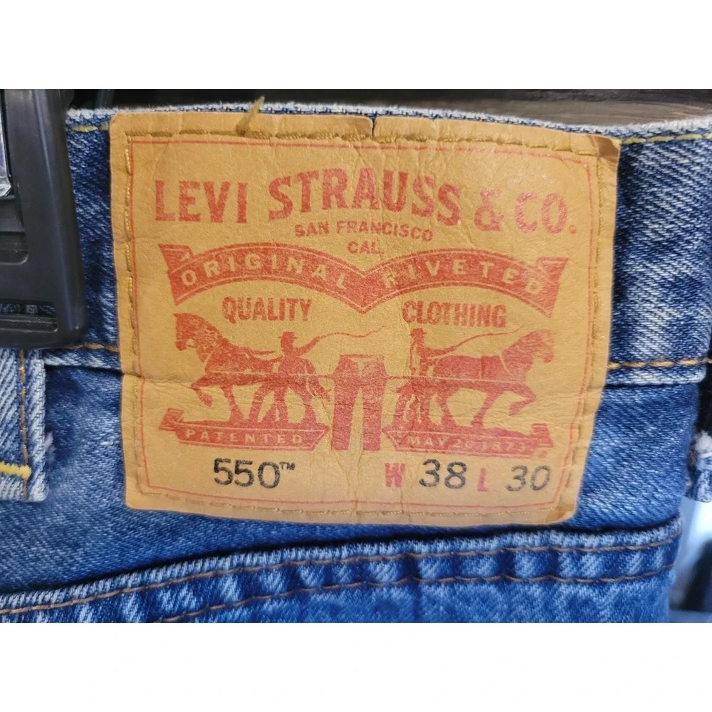 Levi's 550 Denim Jeans Men's Blue Straight Leg Fit Size W36 L28